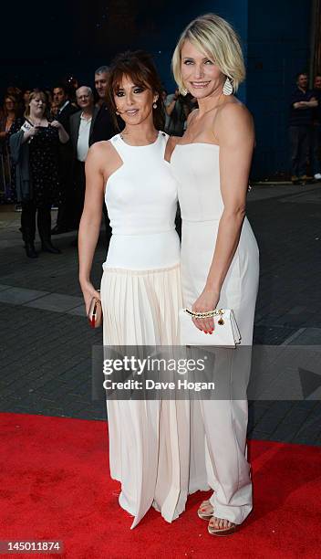 Cheryl Cole and Cameron Diaz attend the UK premiere of "What To Expect When You're Expecting" at The BFI IMAX on May 22, 2012 in London, England.