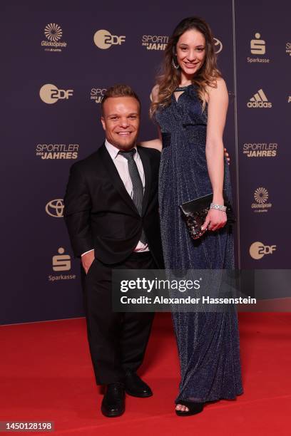 Niko Kappel arrives with Christiane Zimmermann for the "Sportler des Jahres" Award 2022 Galat Kurhaus Baden-Baden on December 18, 2022 in...