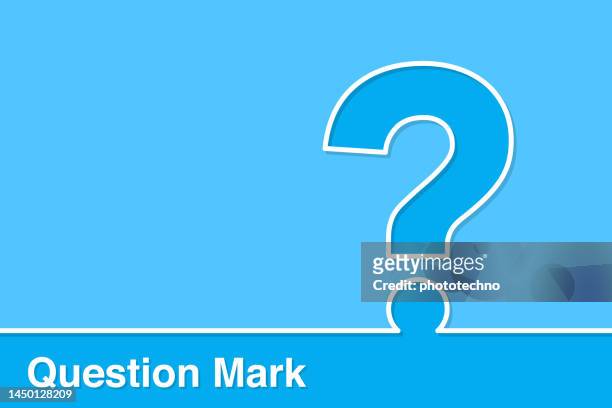 stockillustraties, clipart, cartoons en iconen met q&a concepts with line question mark on blue background - questions