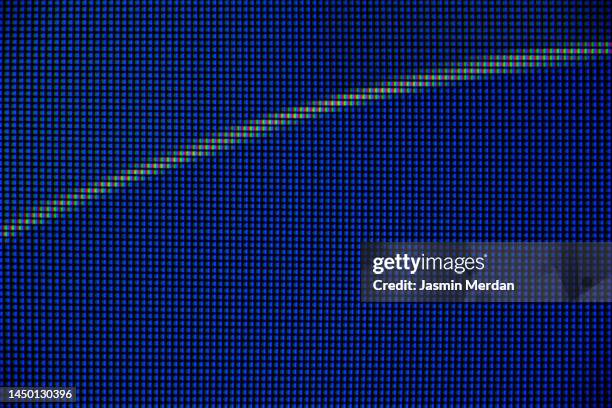 dot line on rgb display background - glowing tv stock pictures, royalty-free photos & images