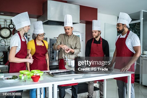 Chef Teaching Students During Cooking Class High-Res Stock Photo ...