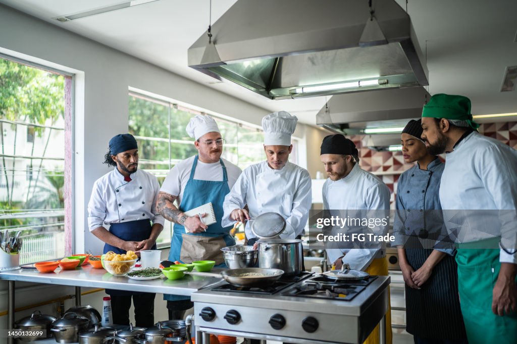 Chef Teaching Students During Cooking Class High-Res Stock Photo ...