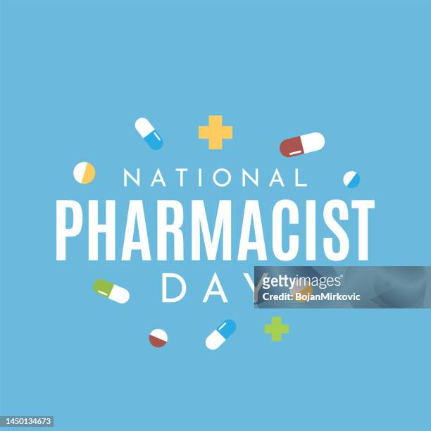 stockillustraties, clipart, cartoons en iconen met national pharmacist day background, card. vector - day of the week