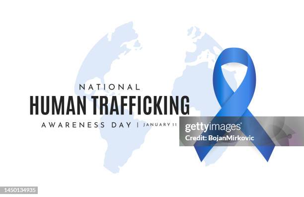 human trafficking awareness day card, banner, january 11. vector - human trafficking 幅插畫檔、美工圖案、卡通及圖標