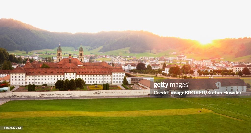 Benedictine abbey, monastery, place of pilgrimage, Einsiedeln, Canton Schwyz, Switzerland