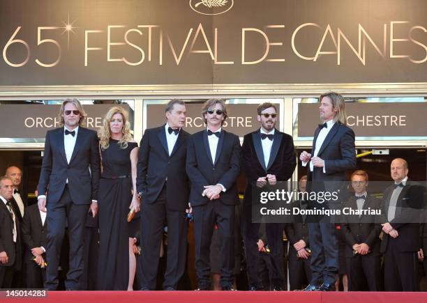 Director Andrew Dominik and actors Dede Gardner, Ray Liotta, Ben Mendelsohn, Scoot McNairy and Brad Pitt attend the "Killing Them Softly" Premiere...