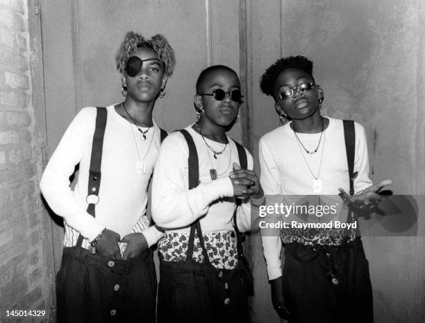 Singing group Immature, poses for photos backstage at the Regal Theater in Chicago, Illinois in JANUARY 1994.