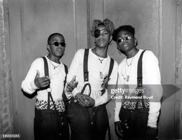 Singing group Immature, poses for photos backstage at the Regal Theater in Chicago, Illinois in JANUARY 1994.