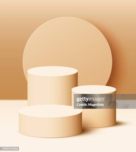 podium stands - beauty product stock illustrations