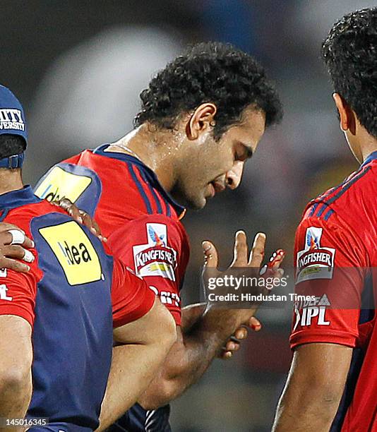 Delhi Daredevils player Irfan Pathan injured his finger during the first qualifier of IPL 5 played between Kolkata Knight Riders and Delhi Daredevils...