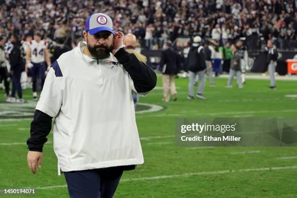 Coach at Allegiant Stadium on December 18, 2022 in Las Vegas, Nevada.