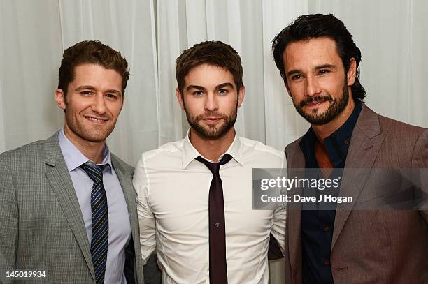 Matthew Morrison, Chace Crawford and Rodrigo Santoro attend the UK premiere afterpaty of "What To Expect When You're Expecting" at The Sanderson...