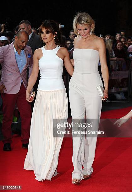 Cheryl Cole and Cameron Diaz attend the UK premiere of "What To Expect When You're Expecting" at BFI IMAX on May 22, 2012 in London, England.