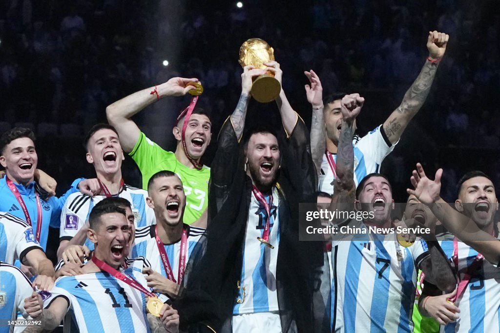 Lionel Messi Of Argentina Lifts The FIFA World Cup Trophy As He News lionel-messi-of-argentina-lifts-the-fifa-world-cup-trophy-as-he-news