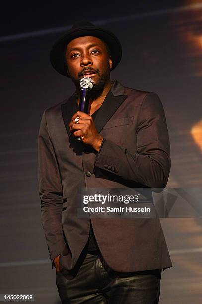 Will.i.am speaks at "A Night Out With The Millennium Network," at the Old Vic Tunnels, presented by The Clinton Foundations and The Reuben...