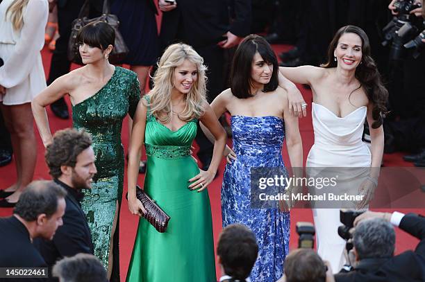 Araceli Gonzalez, Luisana Lopilato, Maria Laura Santillan and Natalia Oreiro and attends the 'Killing Them Softly' Premiere during 65th Annual Cannes...