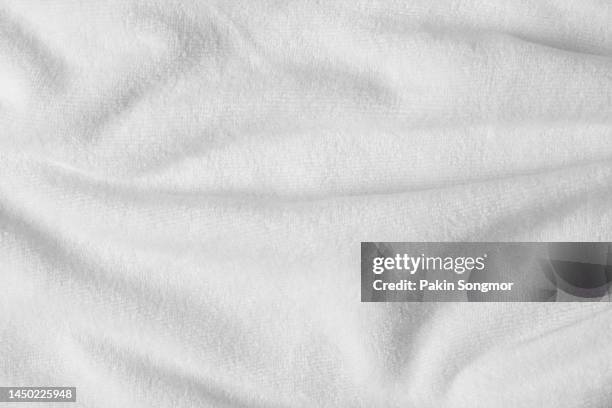 white color towel as a background. - wrinkled imagens e fotografias de stock