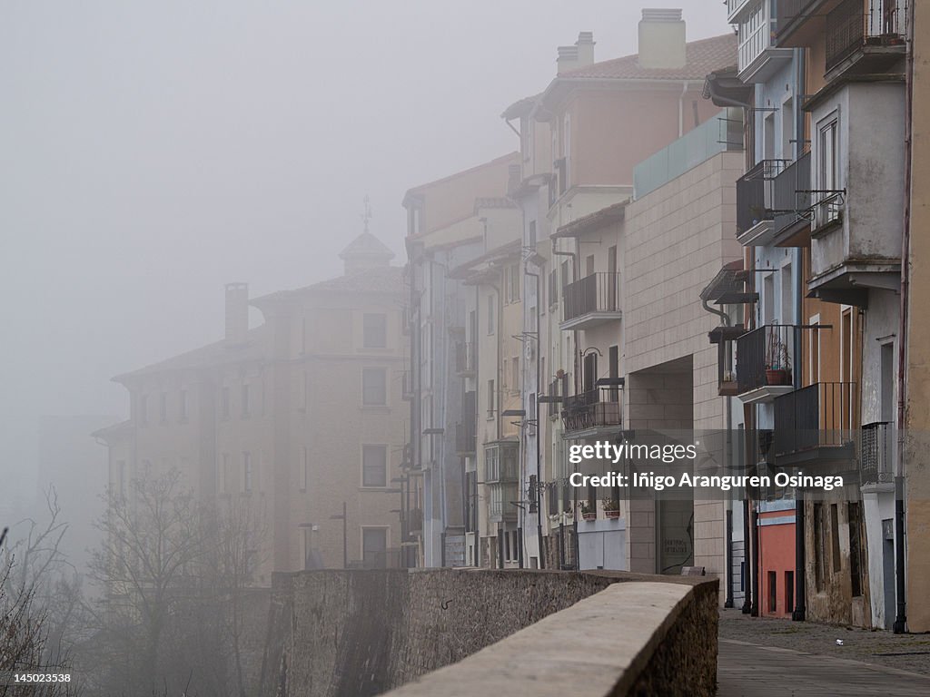 Pamplona in the fog