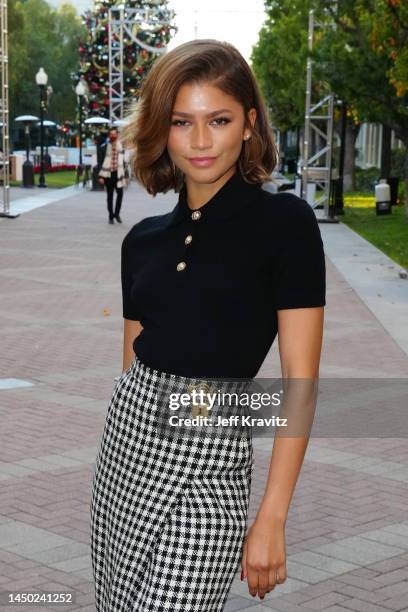 Zendaya attends Euphoria FYC at Paramount Theatre on December 18, 2022 in Los Angeles, California.