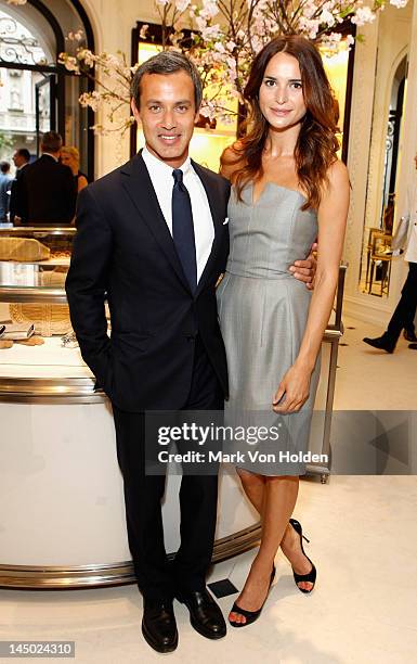 Andrew Lauren and Laetitia Queyranne attend the Ralph Lauren celebration for the publication of "The Hamptons: Food, Family and History" by Ricky...