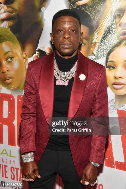 Boosie Badazz attends the Atlanta red carpet premiere of "Where's MJ?" at Clark Atlanta University on December 18, 2022 in Atlanta, Georgia.