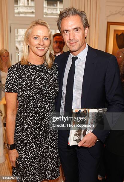 Daniel Lalonde and Editor-in-chief of Allure Linda Wells attend the Ralph Lauren celebration for the publication of "The Hamptons: Food, Family and...