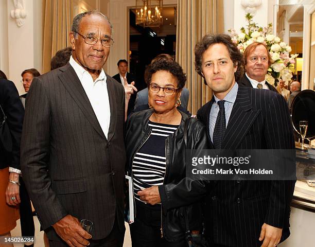 Dr. Harold Freeman, Arti Freeman and David Lauren attend the Ralph Lauren celebration for the publication of "The Hamptons: Food, Family and History"...