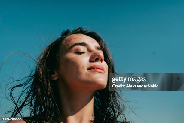 summer selfie - summer woman stock pictures, royalty-free photos & images