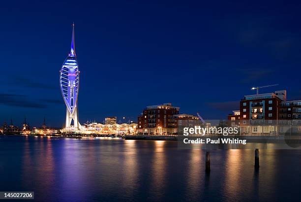 spinakker tower and gunwharf quays - portsmouth england stock pictures, royalty-free photos & images