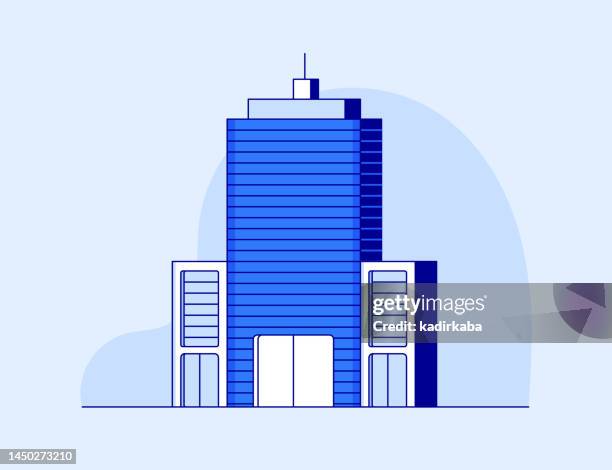 office building line icon, design, pixel perfect, editable stroke. company, corporate, building. - corporate office stock illustrations