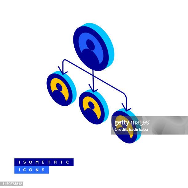 organization isometric icon concept and three dimensional design. flowchart, workflow. - organisation chart stock illustrations