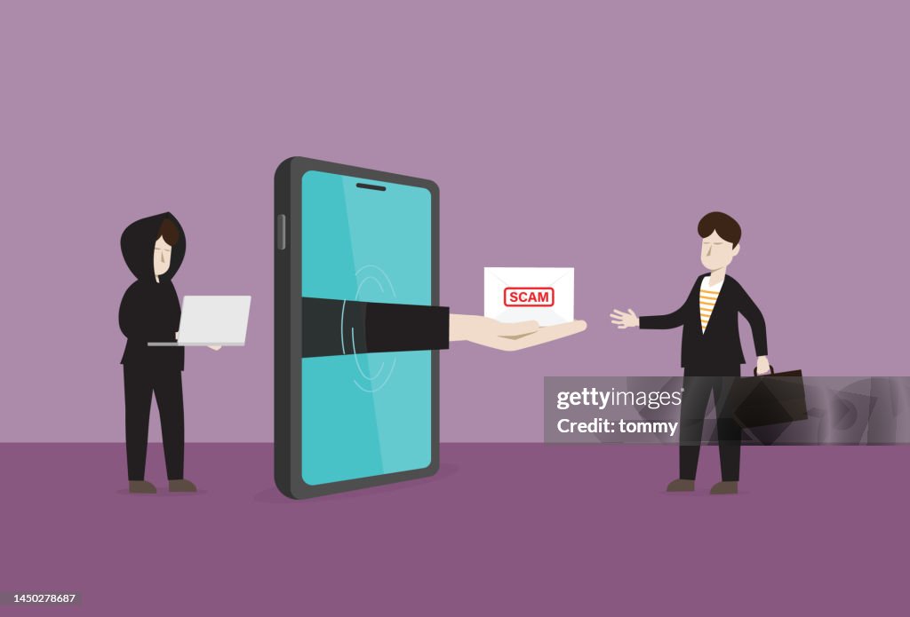 Hacker sendet Betrugs-E-Mail an den Geschäftsmann