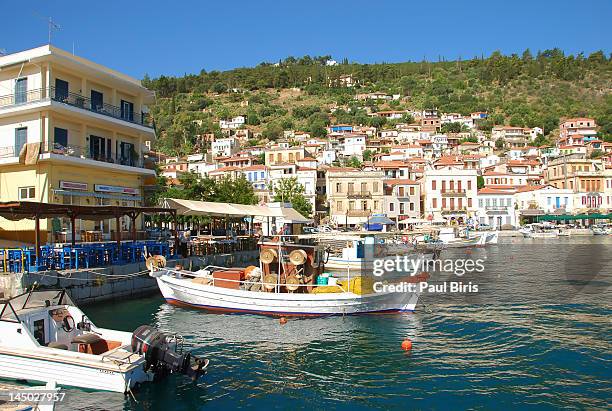 view of gytheio - laconia stock pictures, royalty-free photos & images