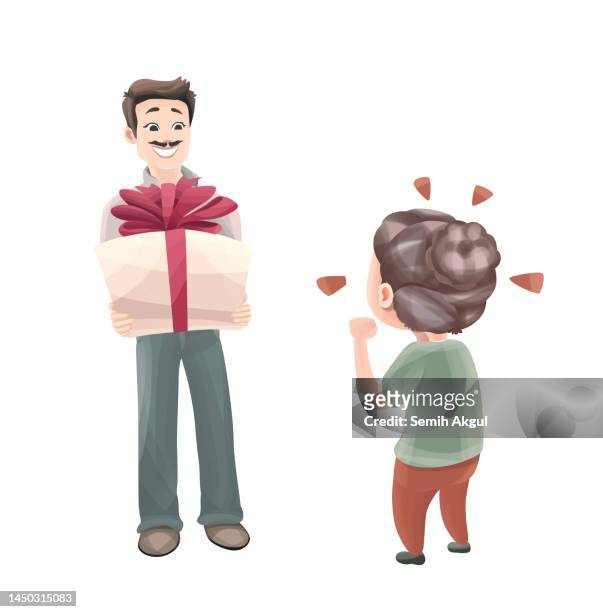 55 Little Girl Gift Giving Cartoon High Res Illustrations - Getty Images