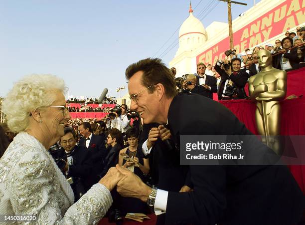 James Woods and his mother at the Academy Awards, March 23 1997 in Los Angeles, California.