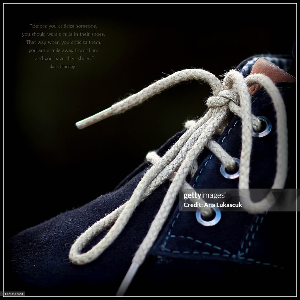 Suede shoe with lace