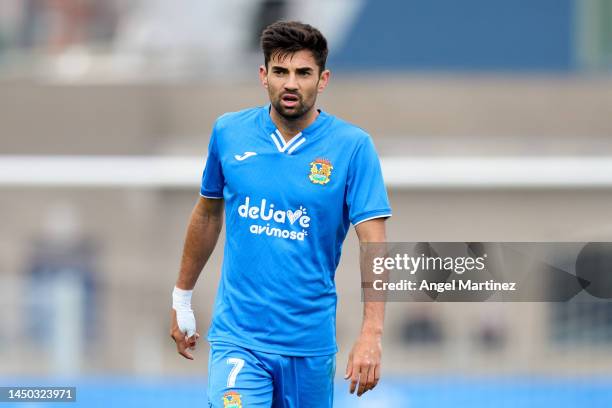 Enzo Zidane of CF Fuenlabrada looks on during the Primera RFEF Group 1 match between CF Fuenlabrada and Real Madrid Castilla at Estadio Fernando...