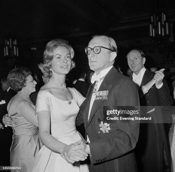 Katharine Worsley, Duchess of Kent, dancing with Lord Peter Carrington, First Lord of the Admiralty , at the Alexandra Ball at Grosvenor House in...