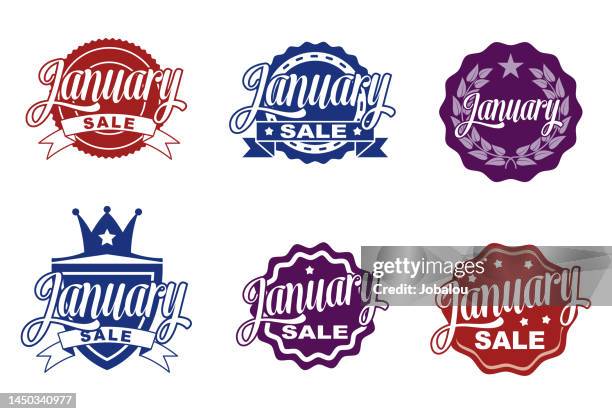 rubber stamp januar sale - alternative technik stock-grafiken, -clipart, -cartoons und -symbole