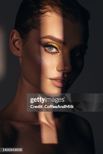 Beautiful woman with bright make-up Beautiful woman with bright make-up
