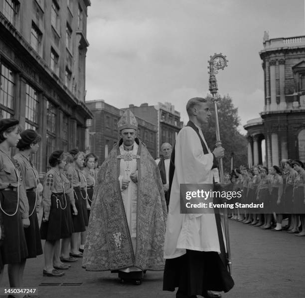 Robert Stopford , the new Bishop of London, on the day of his enthronement at St Paul's Cathedral on October 7th, 1961.