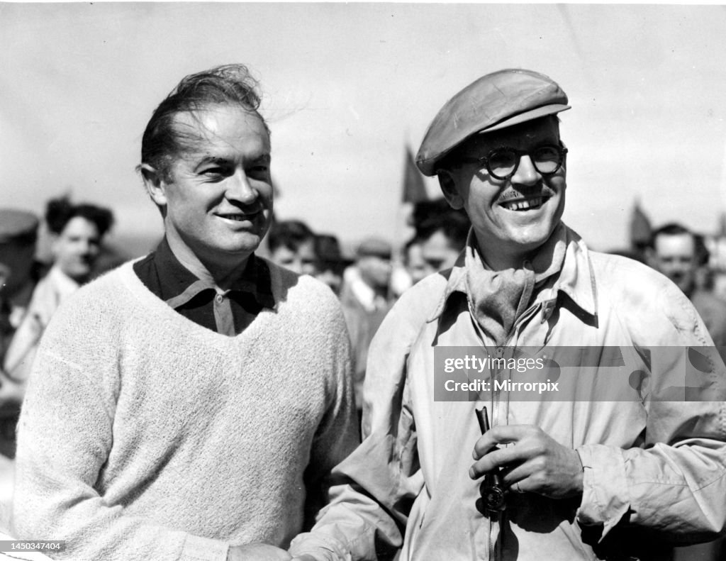 Bob Hope during his match with Mr C. Fox at the British Amateur Golf Championship
