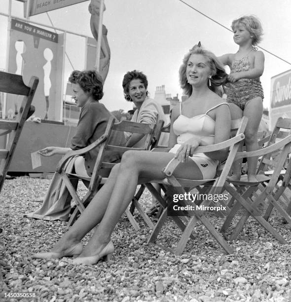 Marilyn Monroe look-a-like competition in Hastings. 15th July 1958.