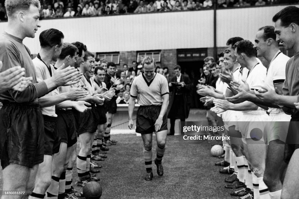 Billy Wright plays his final game for Wolves in 1959