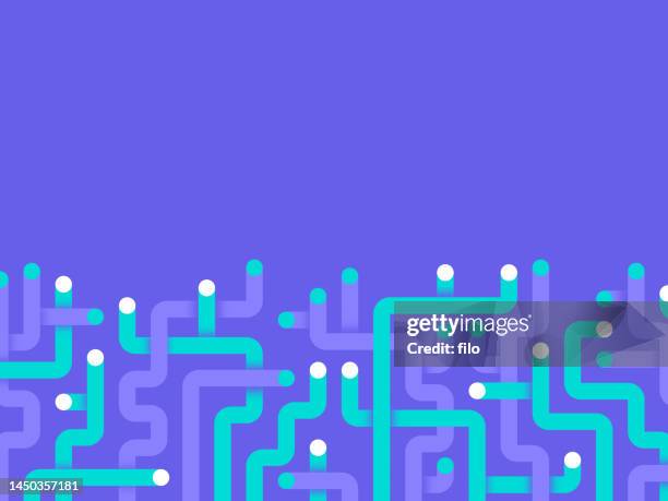 modern abstract interconnected lines background - electron stock illustrations