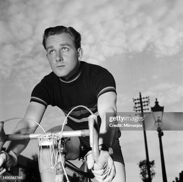 Olympic cyclist Ron Stretton seen here training for the 1956 games ...