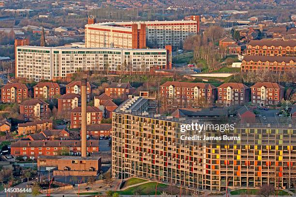 hype park and park hill flats - sheffield cityscape stock pictures, royalty-free photos & images
