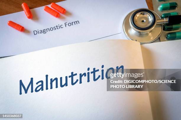 malnutrition, conceptual image - ondervoeding stockfoto's en -beelden