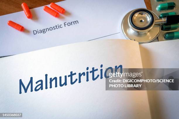 malnutrition, conceptual image - malnutrition stock pictures, royalty-free photos & images