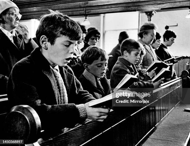 Aberfan Disaster 1966. The faces of the few… These are some of the few… the children of Aberfan who survived. Their eyes now are dry. Now they sing...